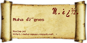 Muha Ágnes névjegykártya