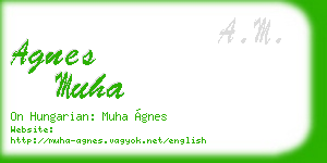 agnes muha business card